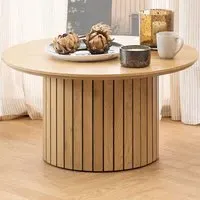 Florence Yale Round Coffee Table - Brown, Oak