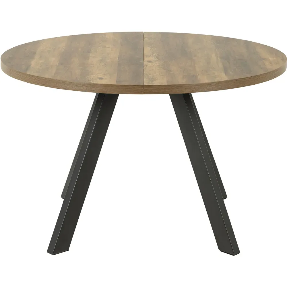 Florence Zalida 8-Seater Round Dining Table Extendable - Brown, Oak