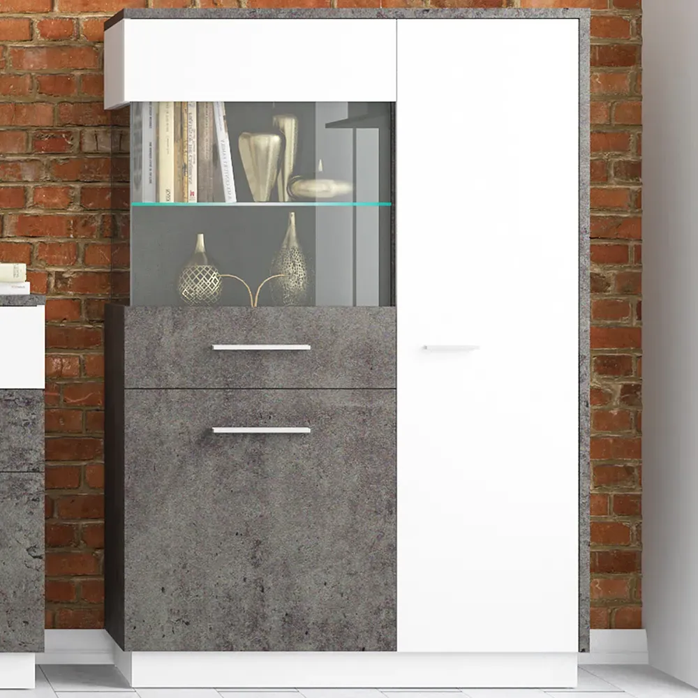 Florence Zingaro 2 Door 2 Drawer Sideboard - Grey image