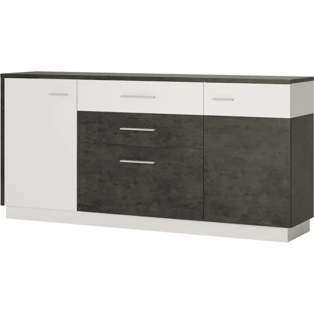 Florence Zingaro 3 Door 2 Drawer Sideboard - Grey