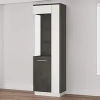 Florence Zingaro Right Hand Glazed Display Cabinet - Grey