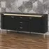 Genoa 2 Door 3 Drawer TV Cabinet - Black
