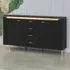 Genoa 2 Door 4 Drawer Sideboard with LED Lighting - Black