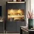 Genoa 2 Door Display Cabinet - Black