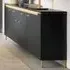 Genoa 4 Door 2 Drawer Sideboard with LED Lighting - Black