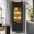 Genoa Single Door Display Cabinet - Black