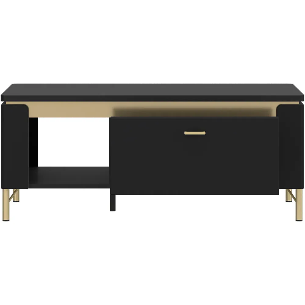 Genoa Single Drawer Coffee Table - Black