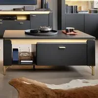 Genoa Single Drawer Coffee Table - Black