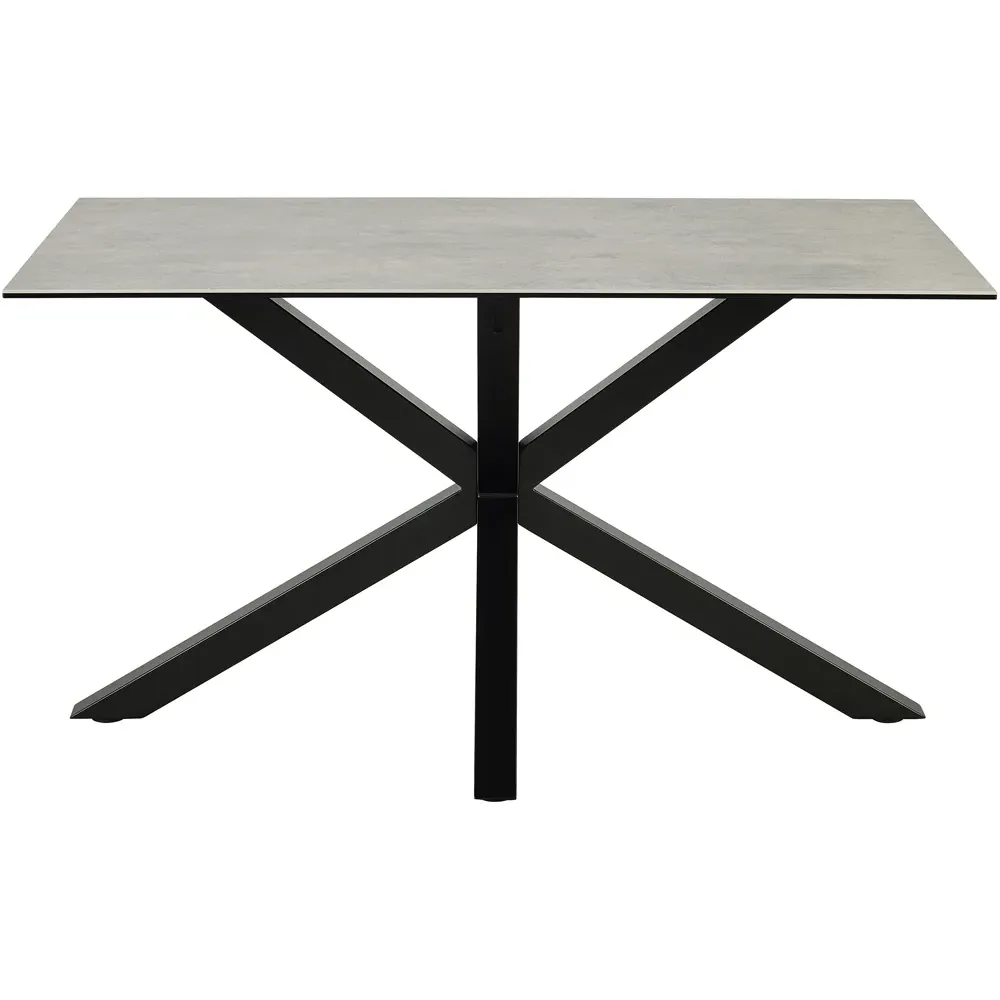Heaven 4-Seater Dining Table - Grey, Ceramic