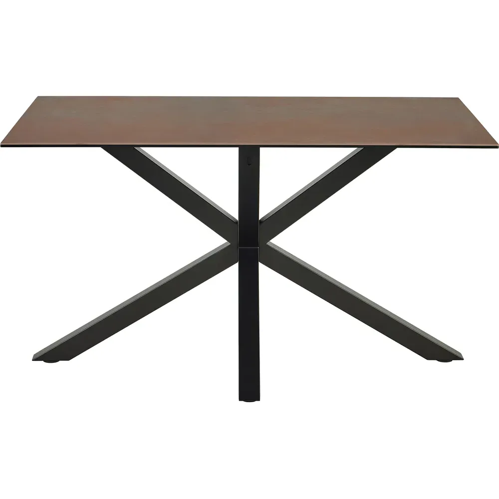 Heaven 4-Seater Dining Table - Rusty Brown, Ceramic
