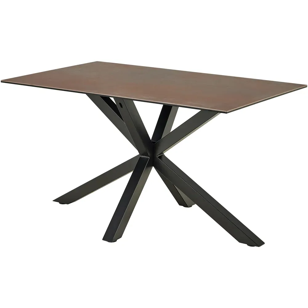 Heaven 4-Seater Dining Table - Rusty Brown, Ceramic