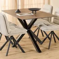 Heaven 4-Seater Dining Table - Rusty Brown, Ceramic