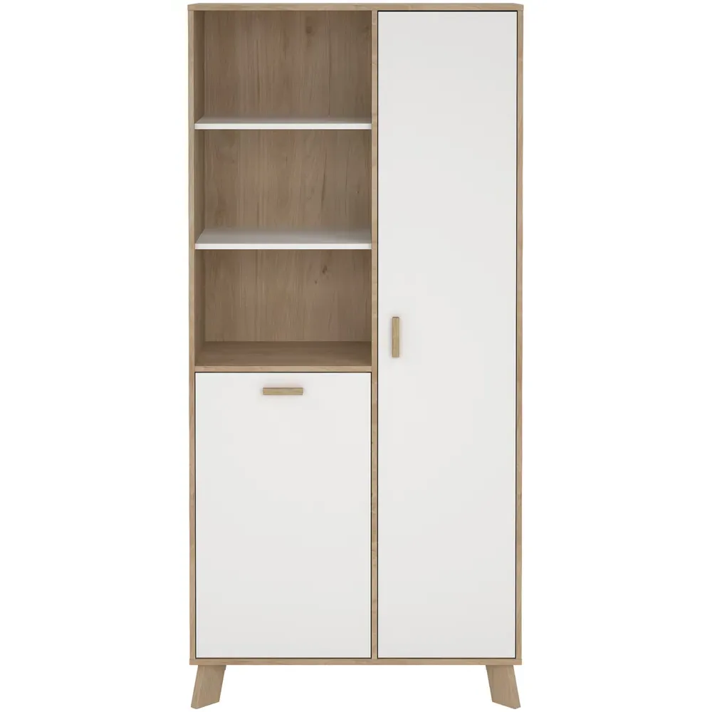 Ikast 2 Door Cabinet - White, Brown