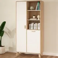 Ikast 2 Door Cabinet - White, Brown
