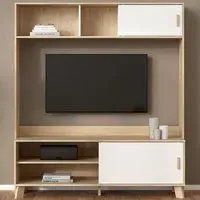 Ikast 2 Door TV Unit - White, Brown