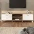 Ikast Single Door 2 Drawer TV Unit - White, Brown