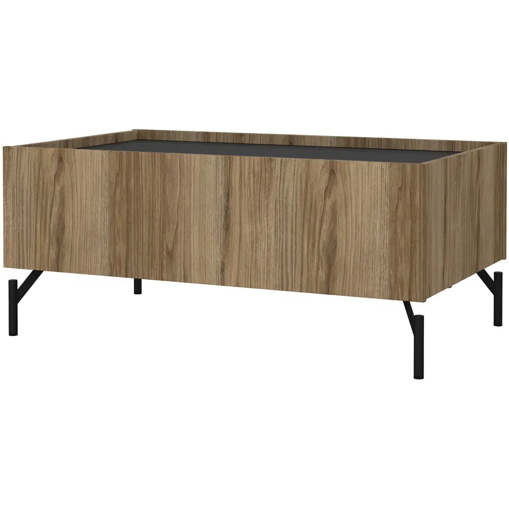 Kendall 2 Drawer Coffee Table - Oak, Black