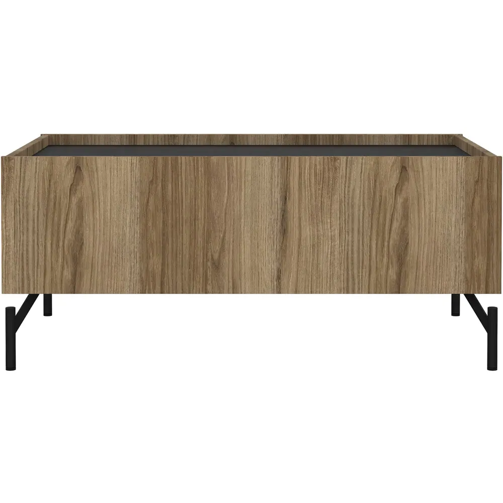 Kendall 2 Drawer Coffee Table - Oak, Black