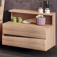 Kensington 2 Drawer Bedside Cabinet - Brown, Oak