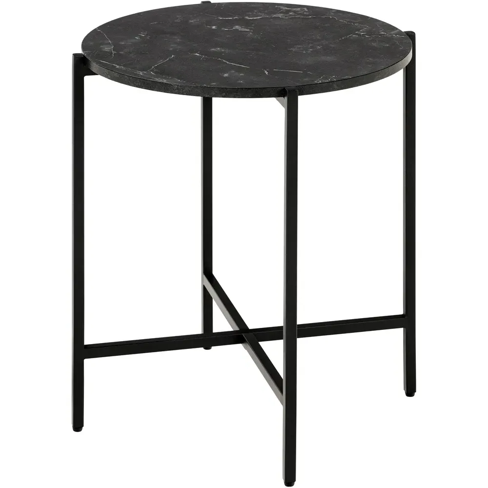 Lamoine Round Side Table - Black