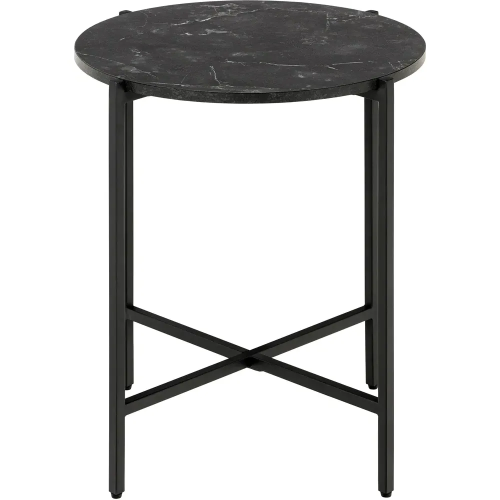 Lamoine Round Side Table - Black