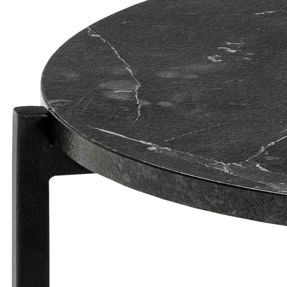 Lamoine Round Side Table - Black