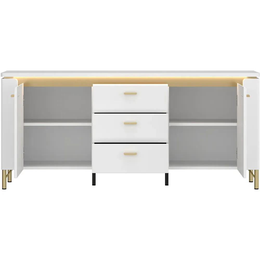 Lazio 2 Door 3 Drawer TV Cabinet - Alpine White