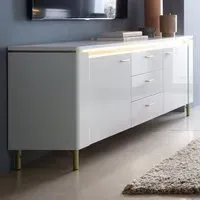 Lazio 2 Door 3 Drawer TV Cabinet - Alpine White