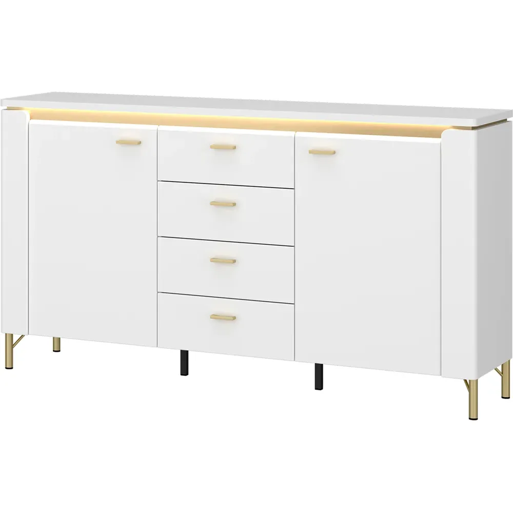 Lazio 2 Door 4 Drawer Sideboard - White