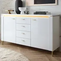 Lazio 2 Door 4 Drawer Sideboard - White