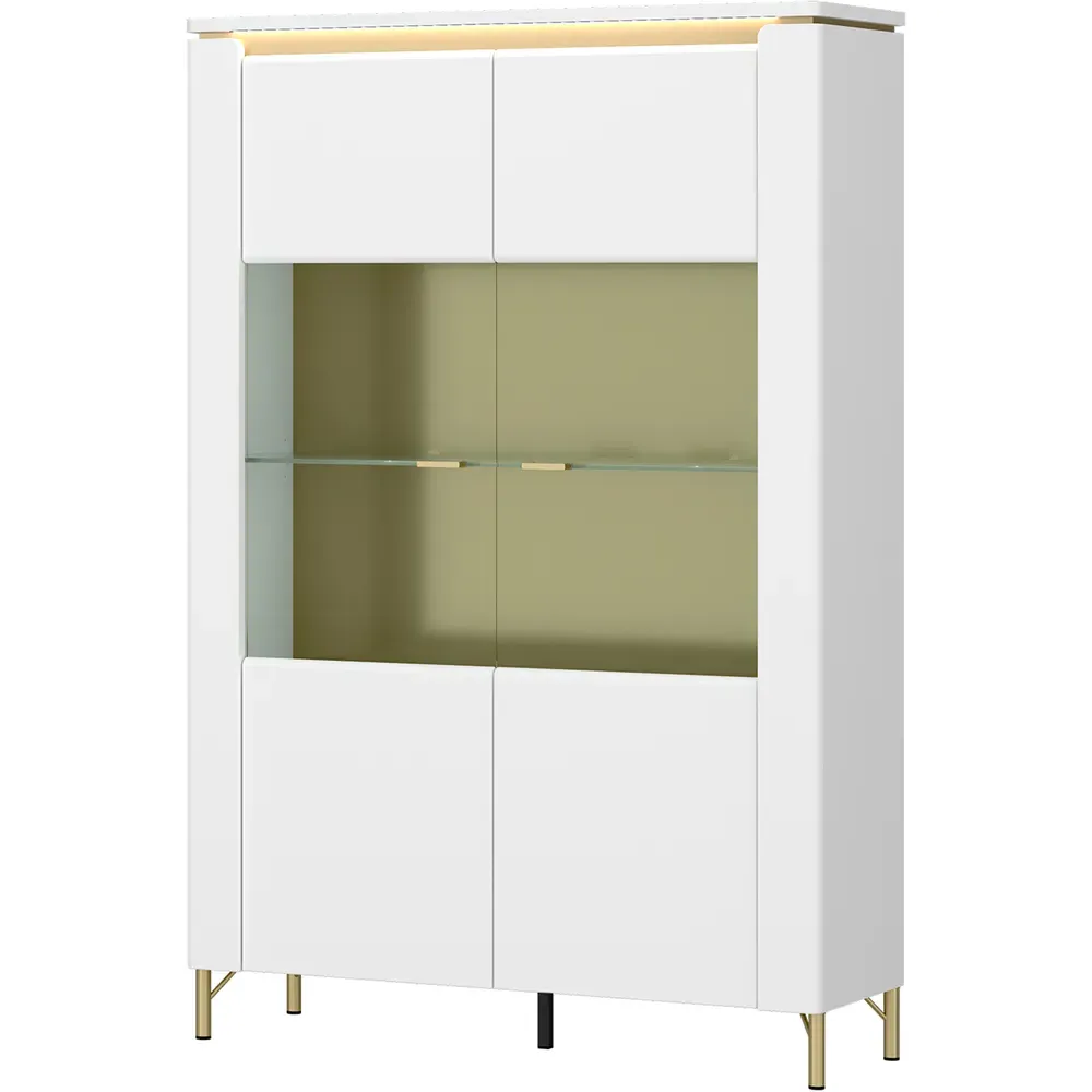 Lazio 2 Door Display Cabinet - White