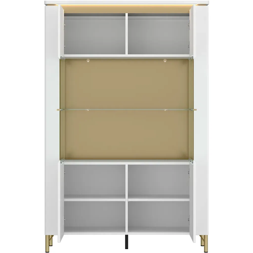 Lazio 2 Door Display Cabinet - White