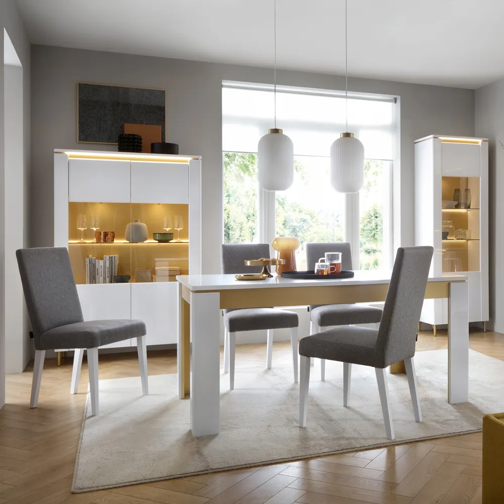 Lazio 2 Door Display Cabinet - White