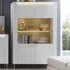 Lazio 2 Door Display Cabinet - White
