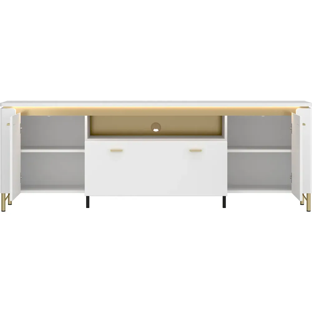 Lazio 2 Door Single Drawer TV Cabinet - Alpine White