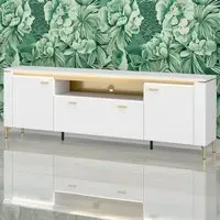 Lazio 2 Door Single Drawer TV Cabinet - Alpine White