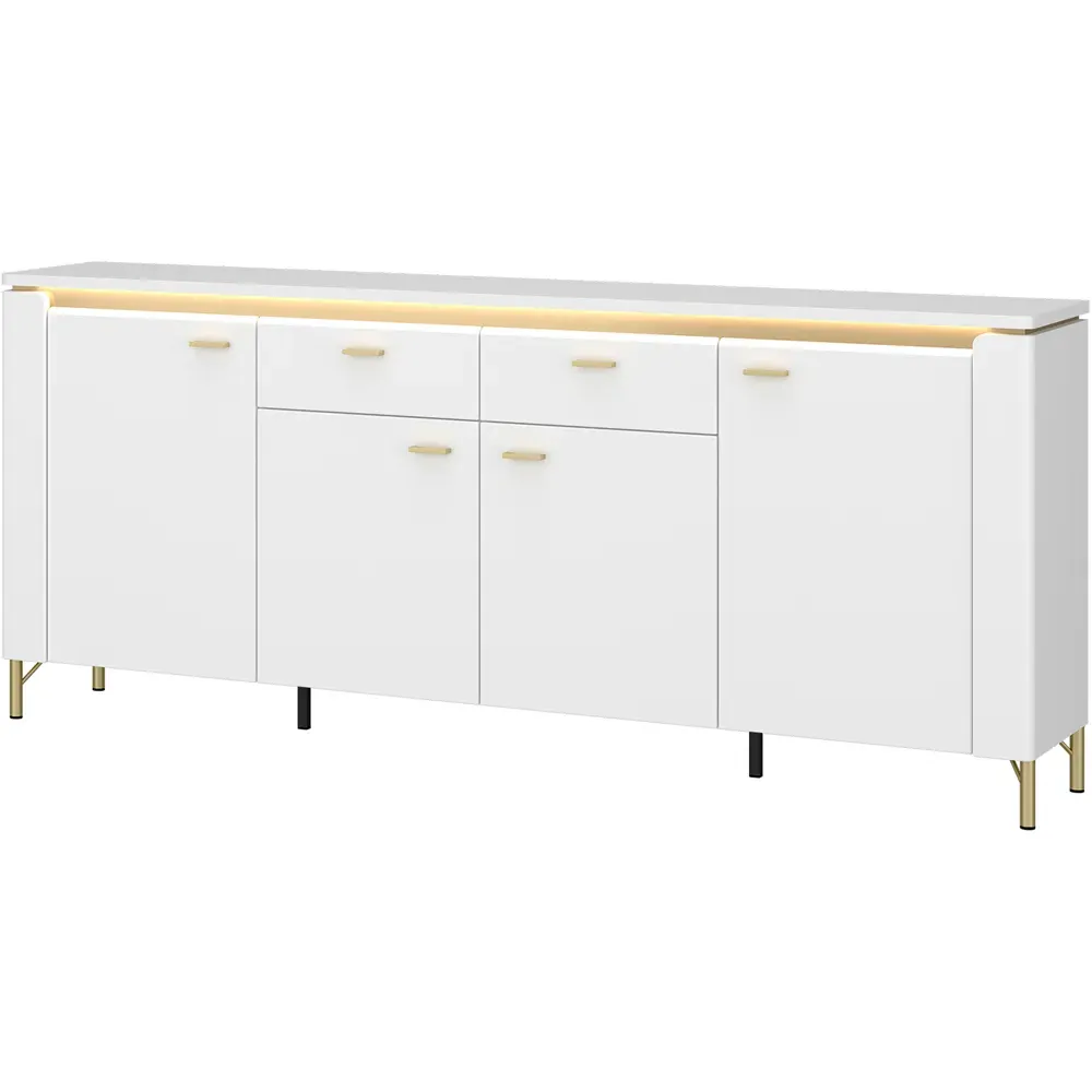Lazio 4 Door 2 Drawer Sideboard - White