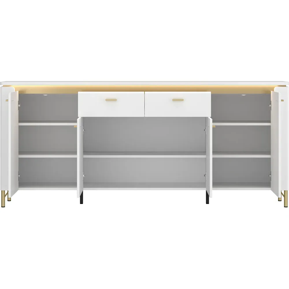 Lazio 4 Door 2 Drawer Sideboard - White