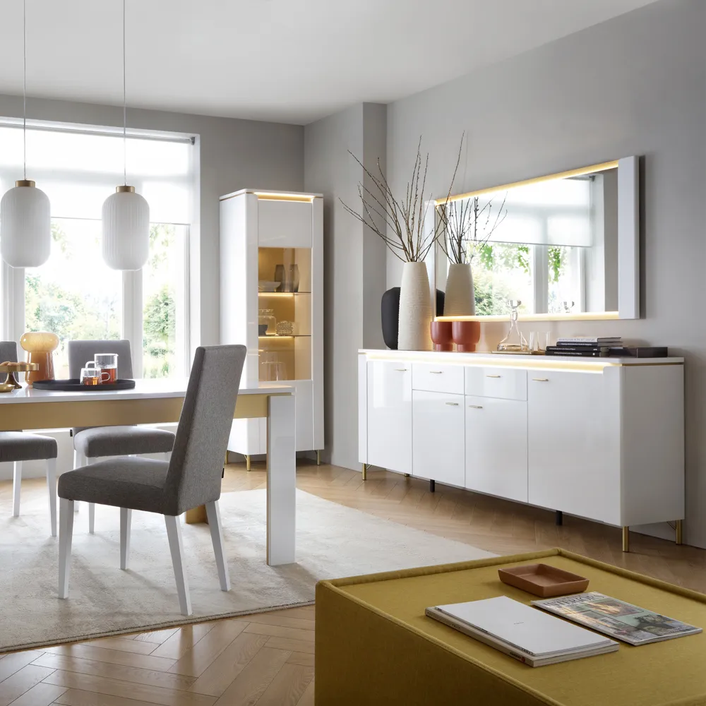 Lazio 4 Door 2 Drawer Sideboard - White