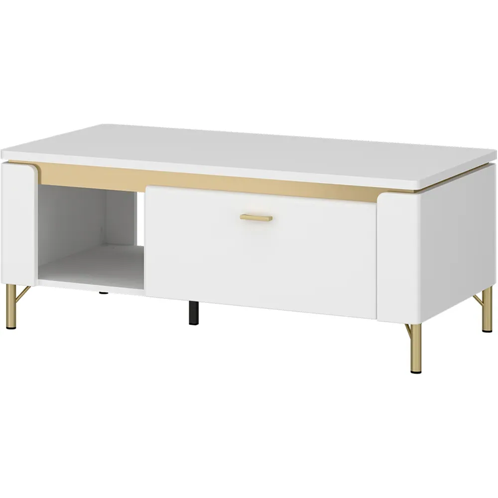 Lazio Single Door Coffee Table - White