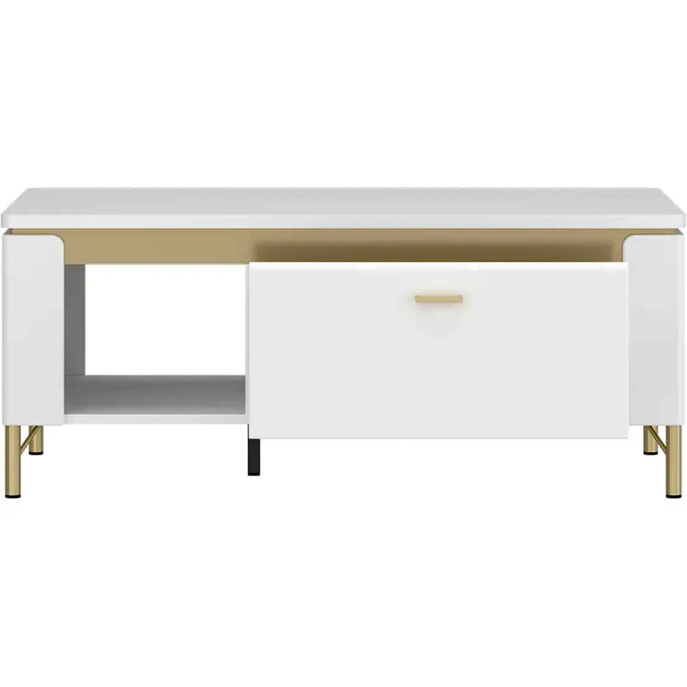 Lazio Single Door Coffee Table - White