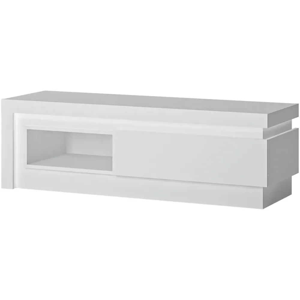 Lyon Single Drawer TV Cabinet - White High Gloss