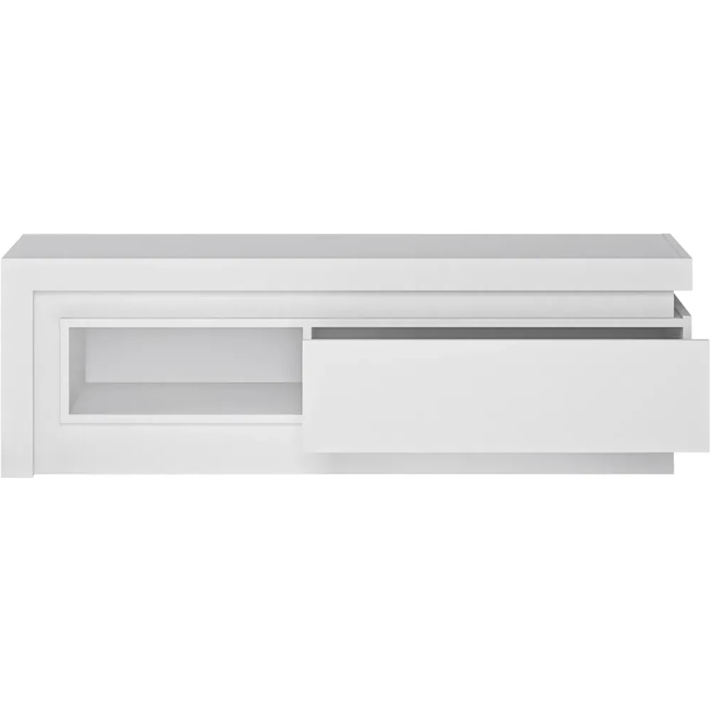 Lyon Single Drawer TV Cabinet - White High Gloss