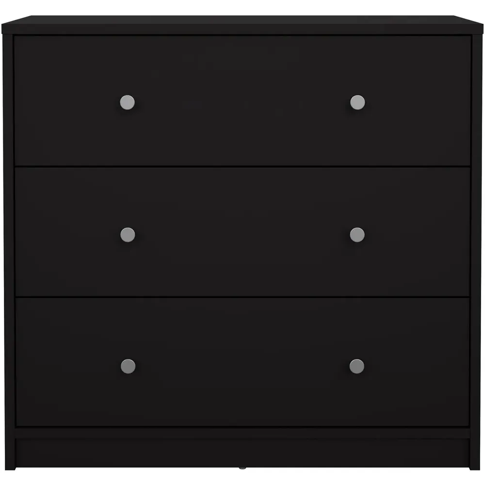 May 3-Drawer Chest of Drawers - Black