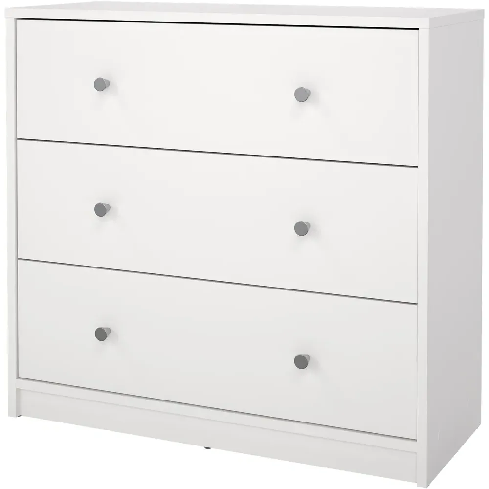 May 3 Drawer Chest of Drawers - White