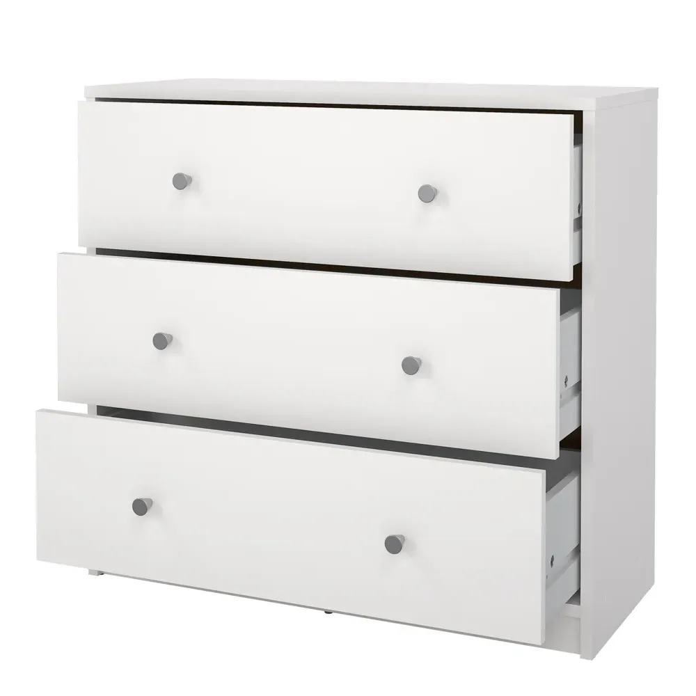May 3 Drawer Chest of Drawers - White