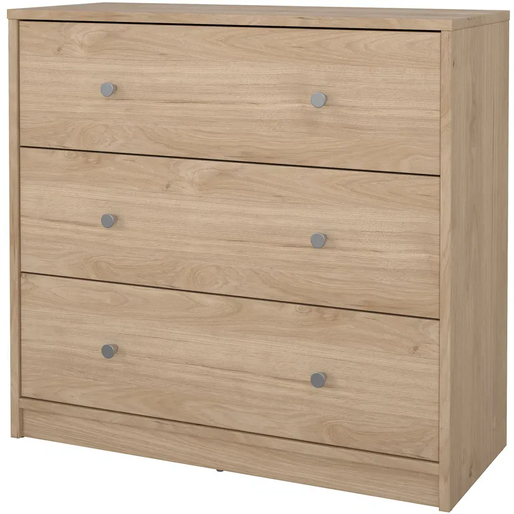 May 3 Drawer Jackson Chest of Drawers - Brown, Hickory Oak