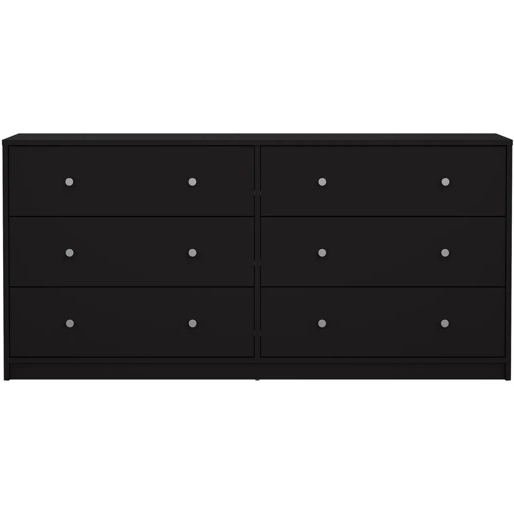 May 6-Drawer Chest of Drawers - Black