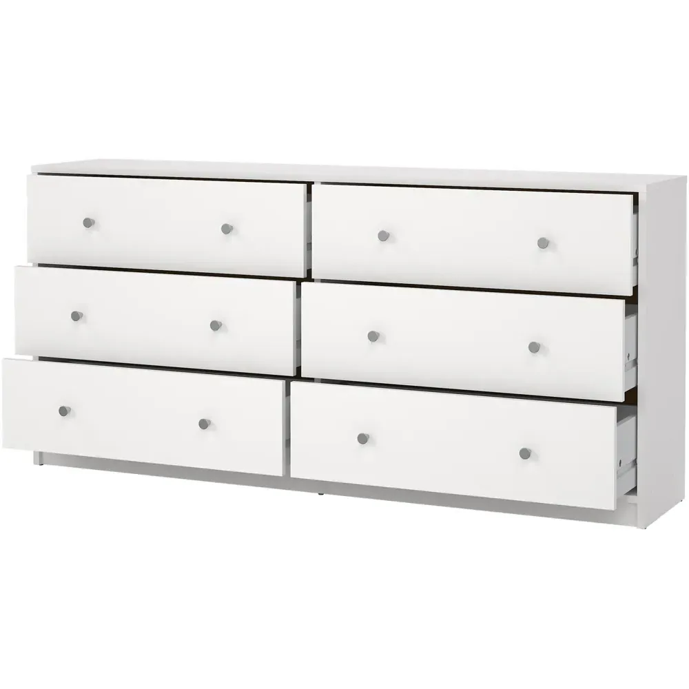 May 6 Drawer Chest of Drawers - White