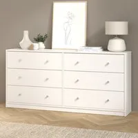 May 6 Drawer Chest of Drawers - White